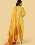 Yellow Pure Soft Silk Pant Straight Salwar Kameez