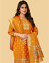 Mustard Pure Soft Silk Pant Straight Salwar Kameez