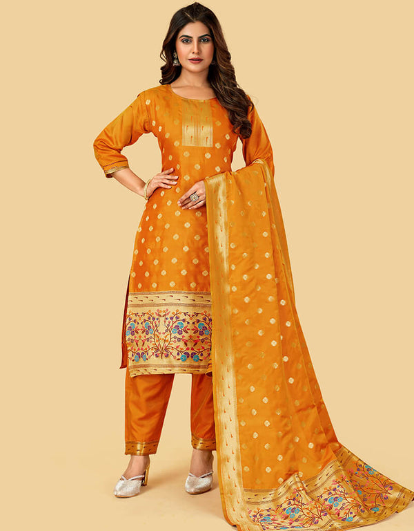 Mustard Pure Soft Silk Pant Straight
