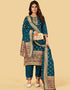 Teal Pure Soft Silk Pant Straight