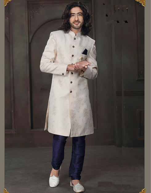 Off White Kurta Imported Chudidaar