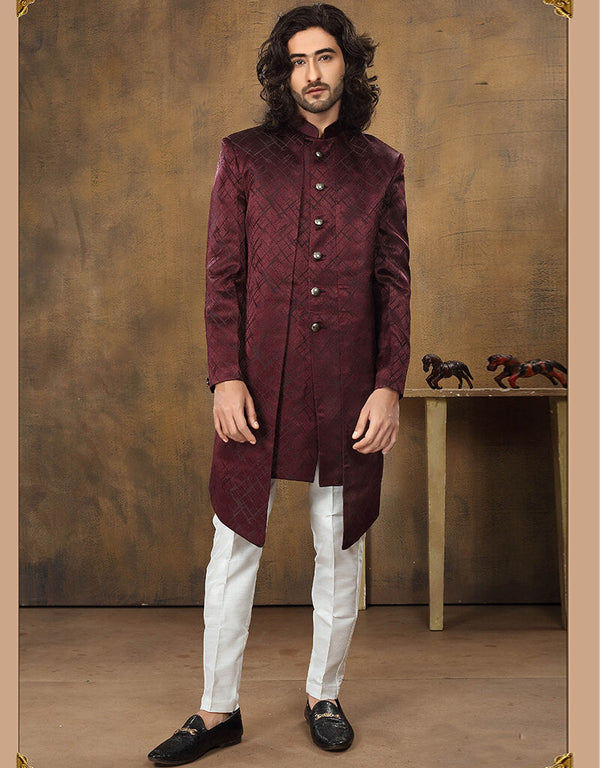 Off White Kurta Velvet Pant