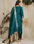 Teal Pure Soft Silk Pant Straight Salwar Kameez