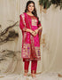 Pink Pure Soft Silk Pant Straight Back View