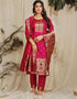 Pink Pure Soft Silk Pant Straight