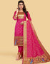 Pink Pure Soft Silk Pant Straight Back View