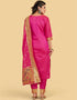 Pink Pure Soft Silk Pant Straight Salwar Kameez