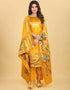 Yellow Pure Soft Silk Pant Straight