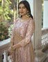 Wisteria Purple Heavy Butterfly Net Pant Anarkali Closure View