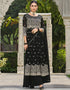 Black Pure Foux Georgette Lehenga Suit