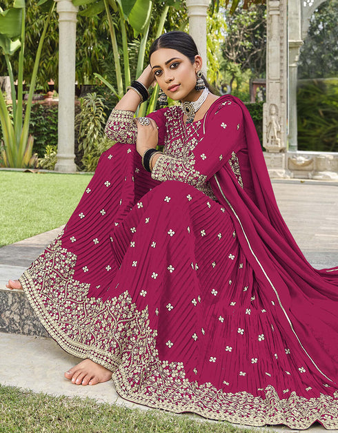 Pansy Purple Pure Foux Georgette Lehenga Suit Salwar Kameez