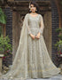 Grey Nickel Pure Butterfly Net Pant Anarkali