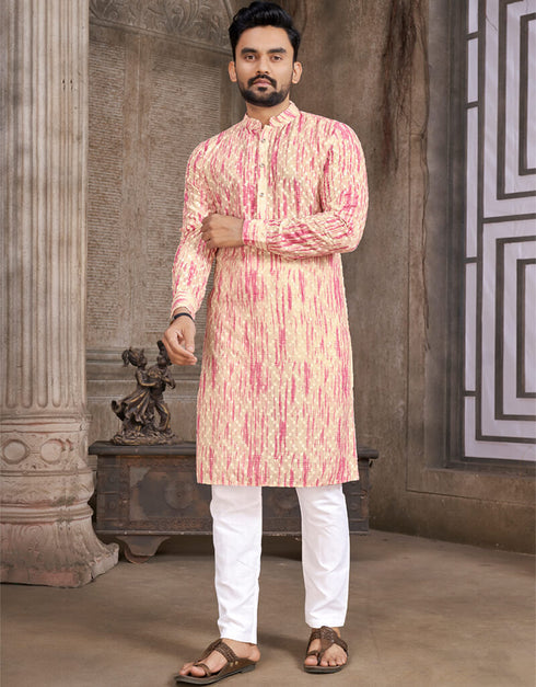 Soft Pink Kurta Cotton Chudiddar
