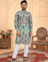 Blue Smoke Kurta Cotton Chudiddar