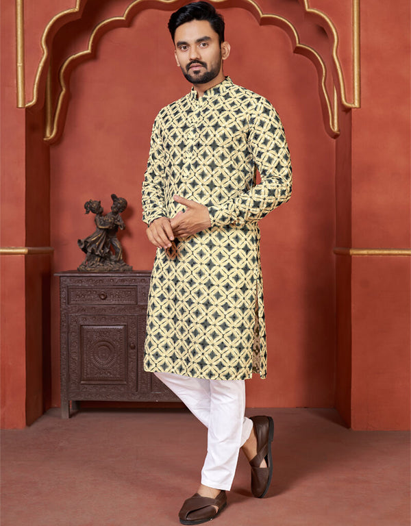 Peach Orange Kurta 14 kg Heavy Rayon Pant