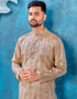 Sorrell Brown Kurta Heavy Jacquard Silk Pant Closure View