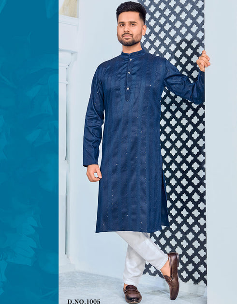 Blue Jay Kurta Heavy Jacquard Silk Pant