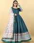 Blue Dianne Designer Party Wear Readymade Gown With Dupatta Closure View