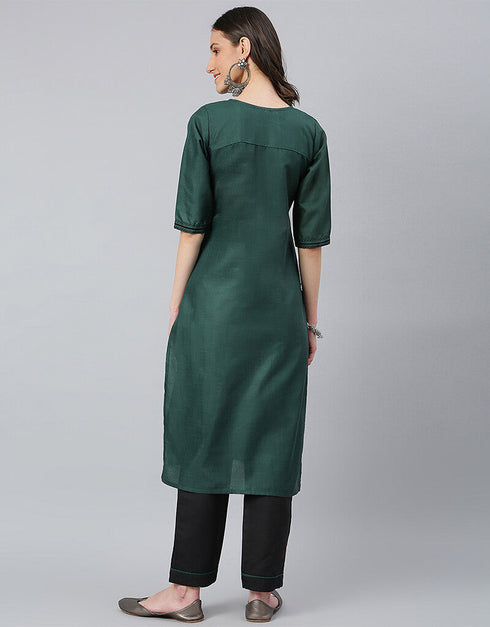 Ruby Cotton Silk Teal Green Suit Suit Pant Bottom Salwar Kameez