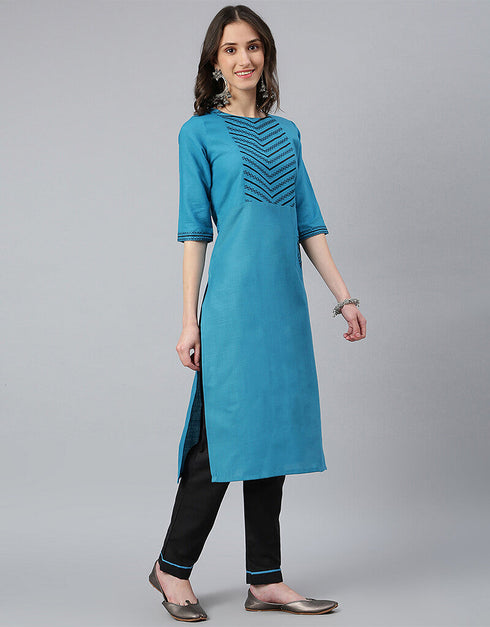 Ruby Cotton Silk Firozi Suit Suit Pant Bottom