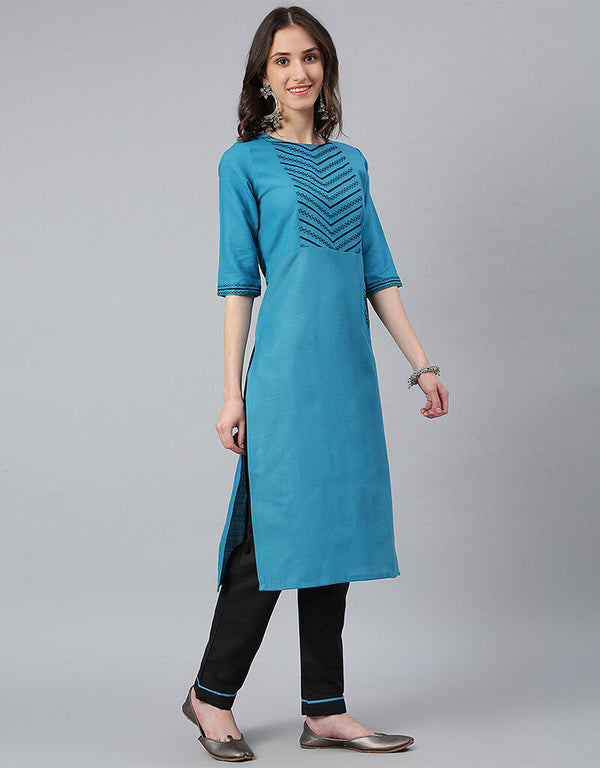 Ruby Cotton Silk Firozi Suit Suit Pant Bottom