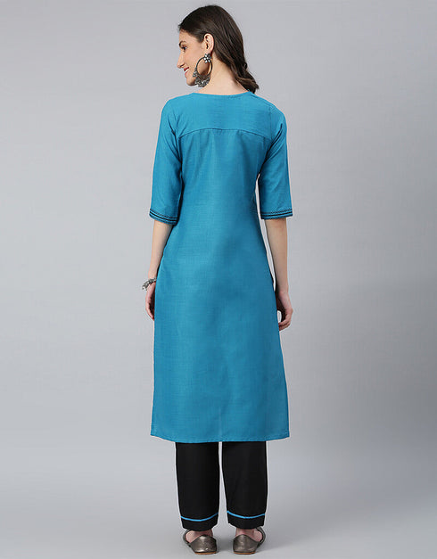 Ruby Cotton Silk Firozi Suit Suit Pant Bottom Salwar Kameez