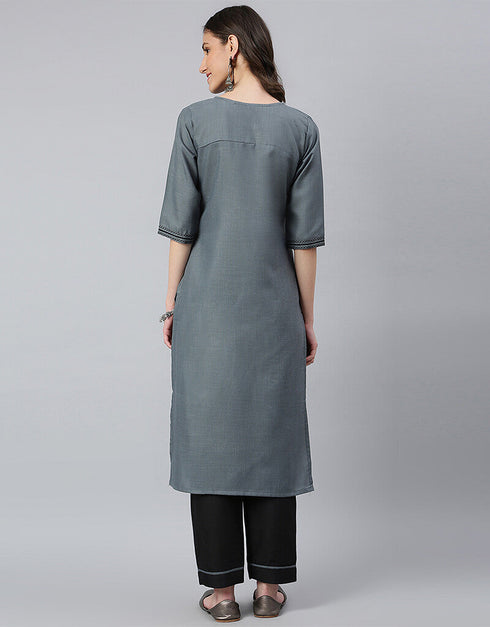 Ruby Cotton Silk Grey Suit Suit Pant Bottom Salwar Kameez