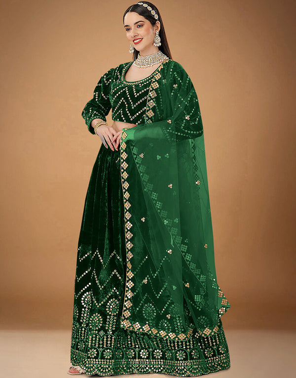 Everglade Viscose Velvet Lehenga Choli