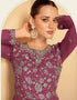 Pink Faux Georgette Lehenga Suit Closure View
