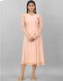 Peach Trendy Designer Classy Readymade Tunic Back View