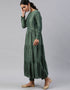 Olive Chinnon Pant Anarkali Back View