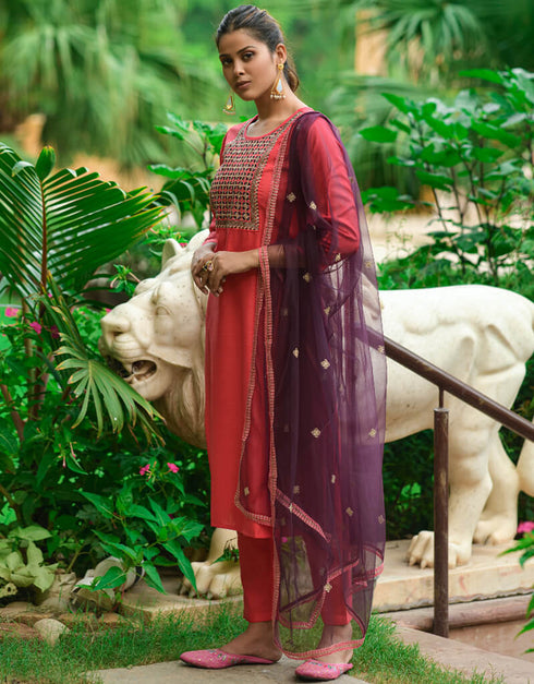 Gajri Cotton Blend Pant Straight Back View