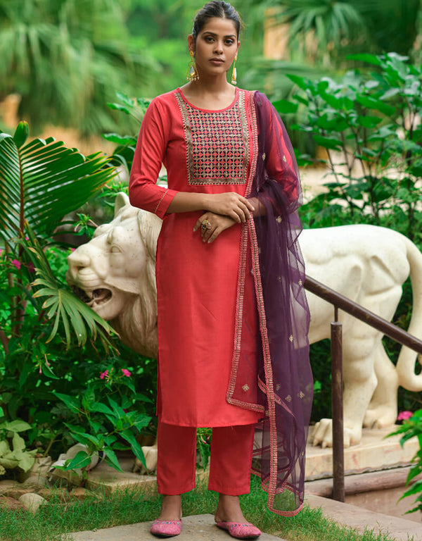 Gajri Cotton Blend Pant Straight