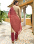 Chiku Cream Muslin Cotton Pant Straight Salwar Kameez
