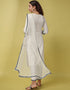 White Viscose Rayon Blend Pant Straight Salwar Kameez