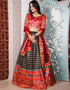 Multi Color Italian Silk Lehenga Choli Closure View