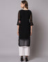 Black Georgette N/A Straight Salwar Kameez