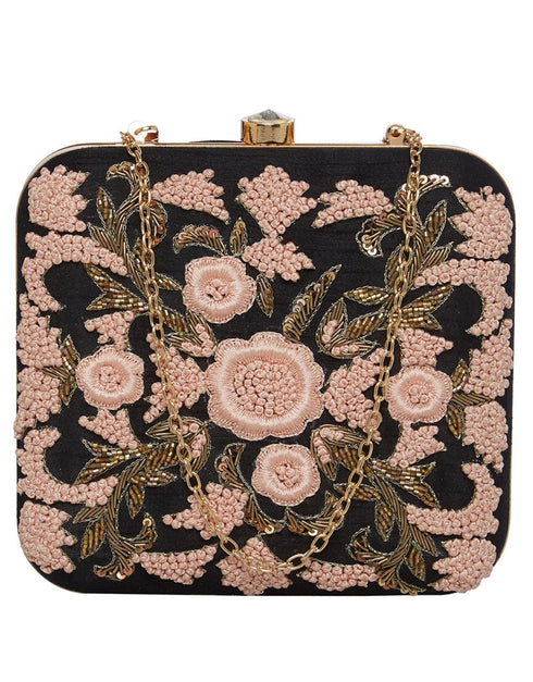 Gold Heavy Designer Handworked Clutches-Accessories