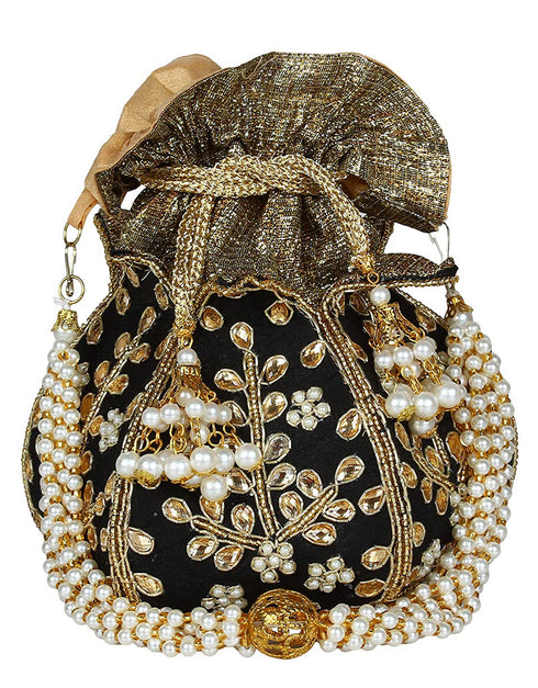 Rani Pink Heavy Designer Handworked Clutches-Accessories