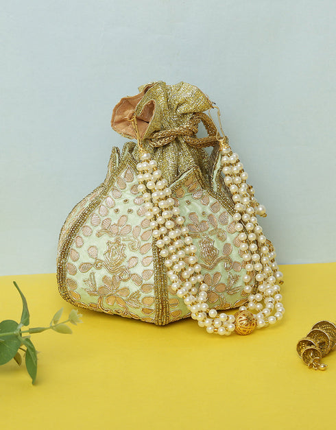 Rani Pink Heavy Designer Handworked Clutches-Accessories