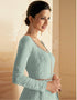 Sky Faux Georgette Pant Anarkali Closure View