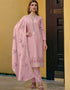 Pink Georgette Pant Straight