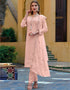 Peach Georgette Pant Straight