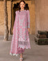 Pink Organza Silk Pant Straight