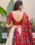 Red Dola Silk Lehenga Choli Salwar Kameez
