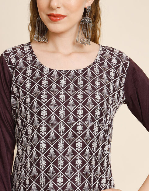 Brown Soft Chinon Na Straight Back View