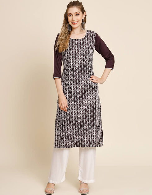 Brown Soft Chinon Na Straight