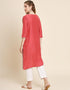 Light Red Soft Chinon Na Straight Salwar Kameez