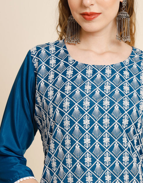 Blue Soft Chinon Na Straight Back View