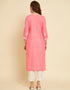 Pink Soft Slub Cotton Na Straight Salwar Kameez